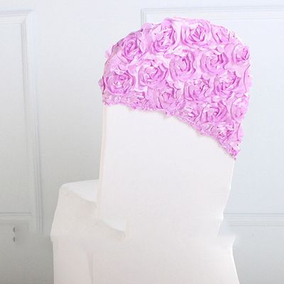 Fashion Christmas Elegant Rose Flower Chair Cover Cap Chair Sash