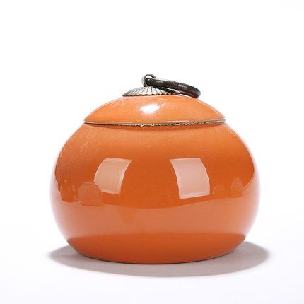 orange kitchen tea coffee sugar canisters