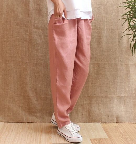 womens casual linen pants