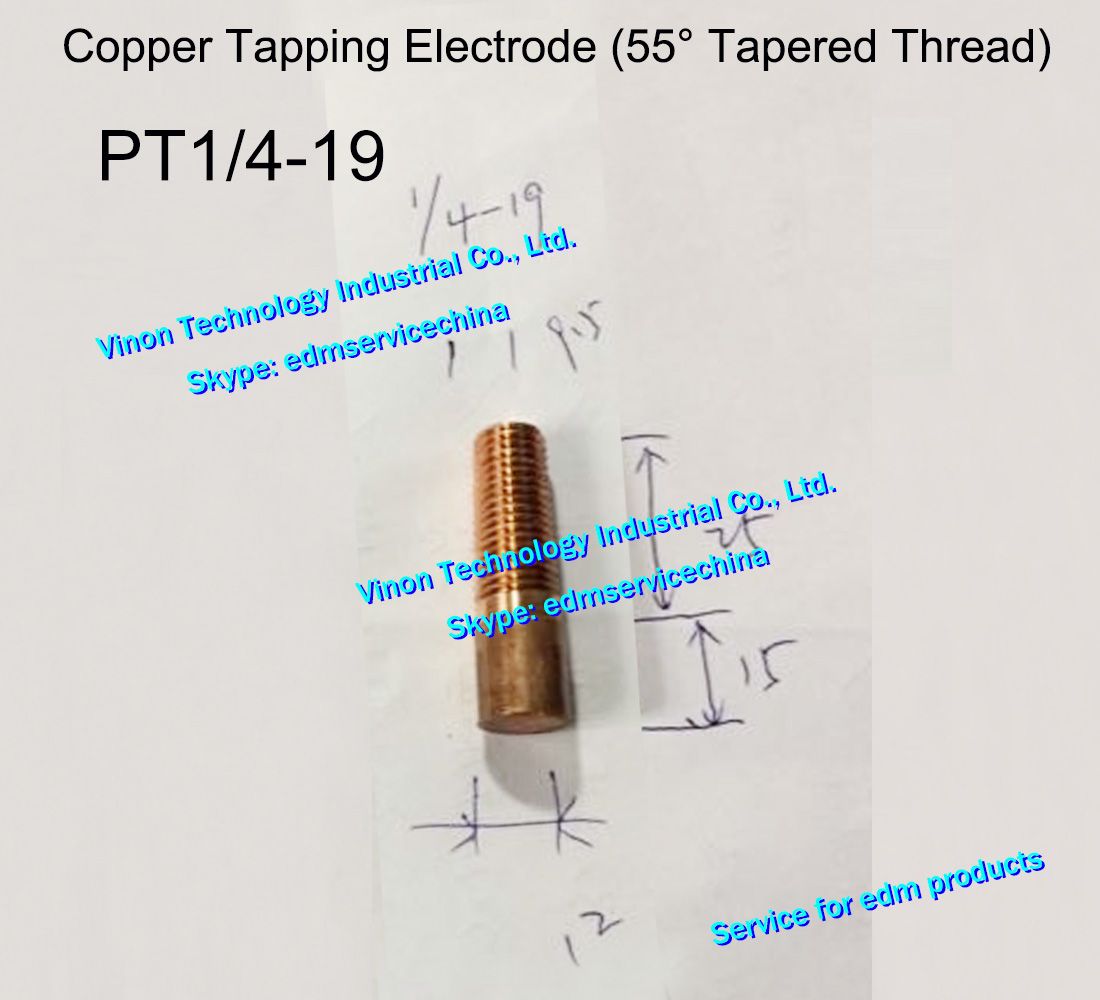 COPPER EDM ORBIT NPT PIPE TAPPING ELECTRODE 1/8-27 