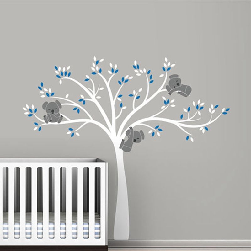 Oversized Large Koala Tree Wall Decals For Baby Nursery Baby Nursery Wall Decor Stickers T3026 Wall Stickers Nursery Wall Stickers Quotes From