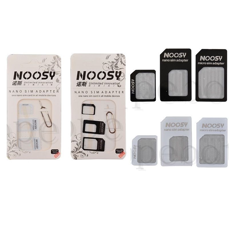 4 In 1 Noosy Nano Micro Sim Card Adapter Eject Pin For Huawei