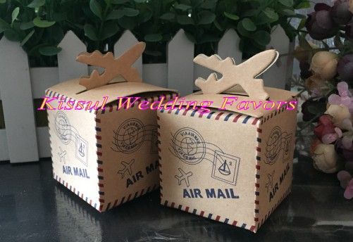 Acquista 250 Pezzi Lottp Luna Di Miele In Viaggio A Tema Bomboniere Di Let The Adventure Inizia Aereo Bomboniera Kraft Scatola Regalo Feste A 61 Dal Wedding12 Dhgate Com