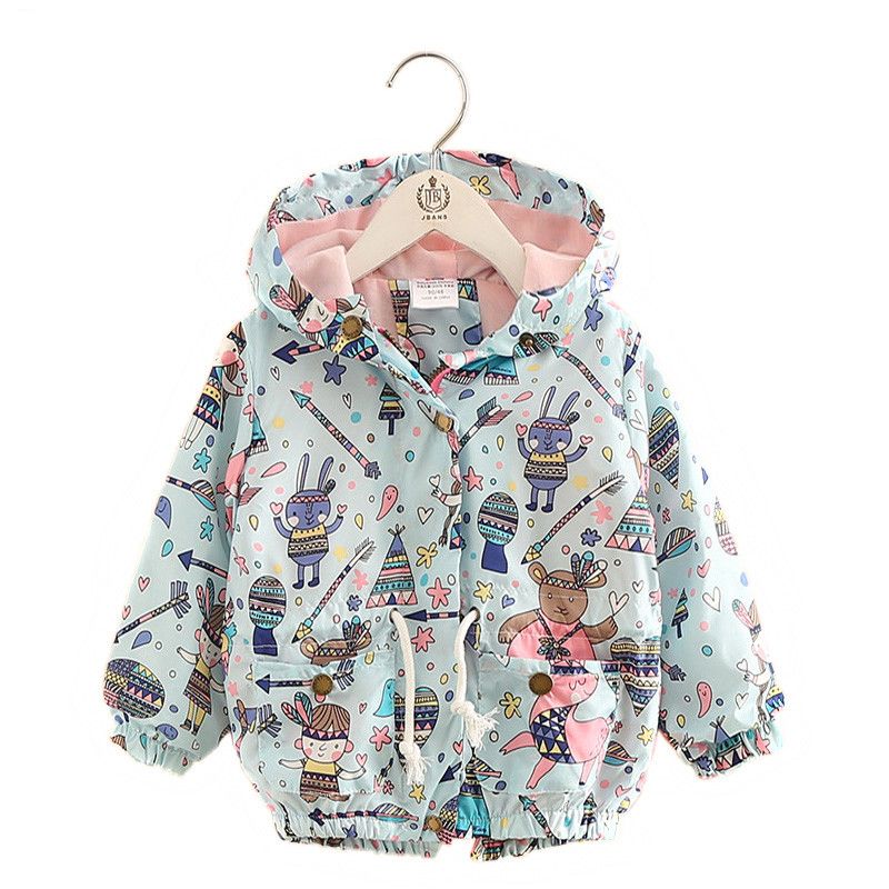 Windbreaker Coat Jacket Baby Girls Spring Dot Cotton Blend Size 12M 24M 3T 4T