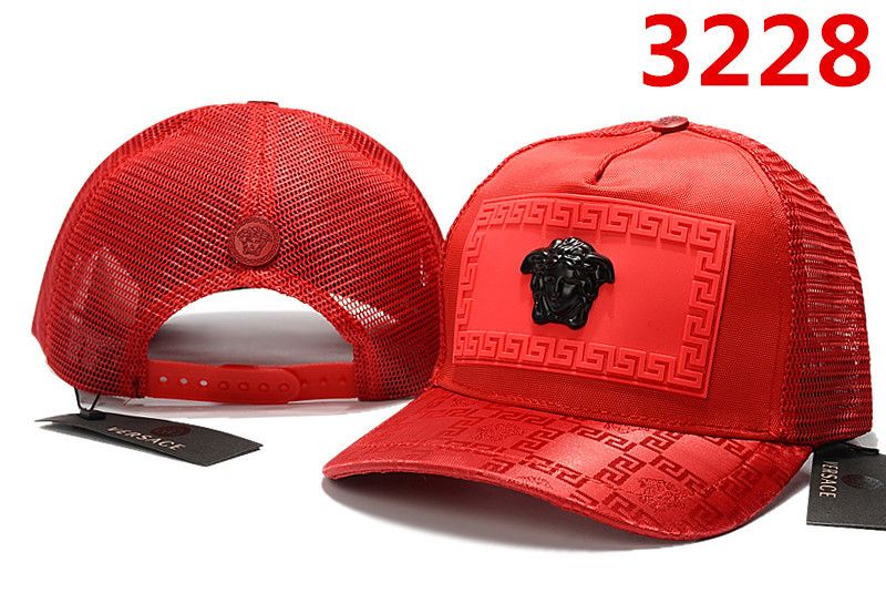 red versace hat
