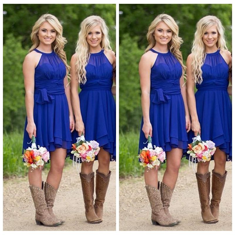 peacock blue bridesmaid dress