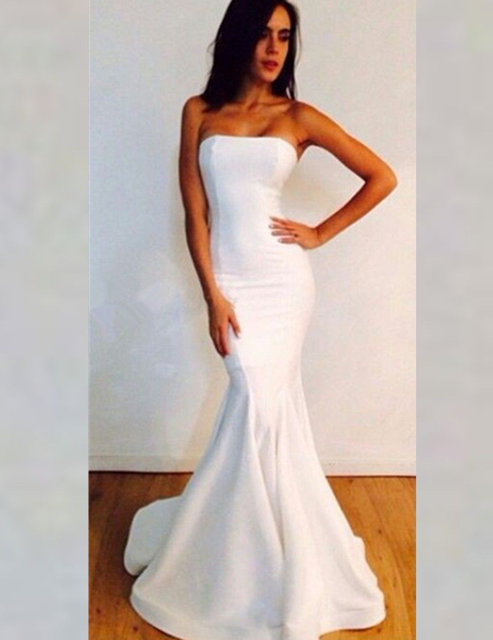 simple white party dress