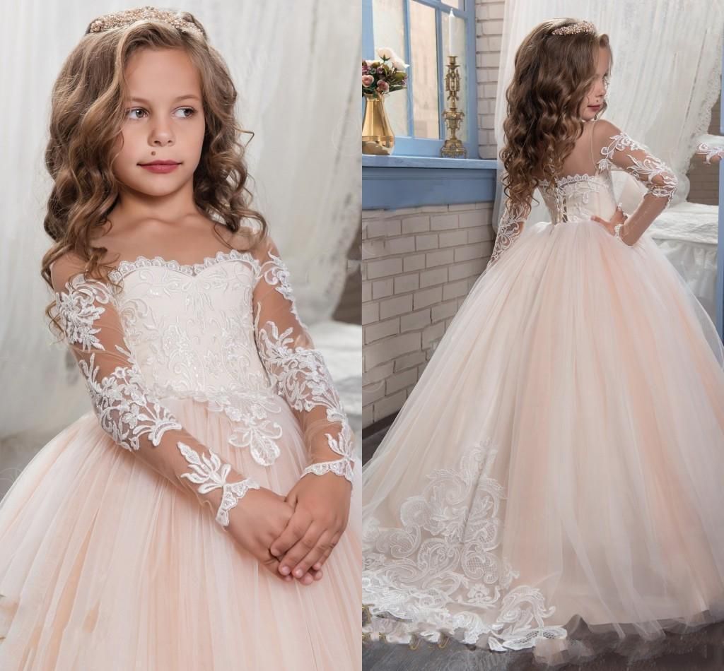 blush pink flower girl