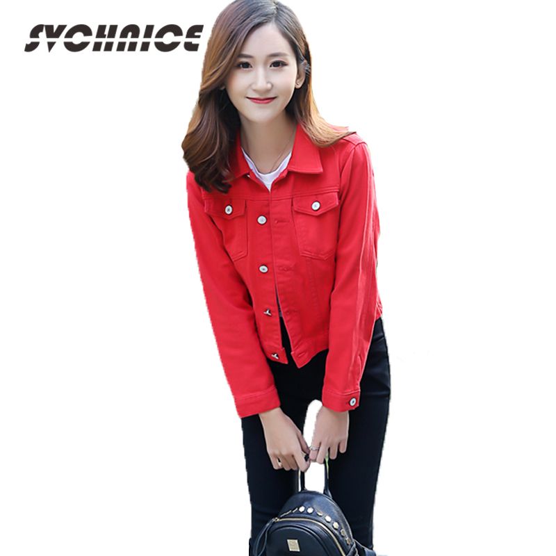 red denim jacket womens