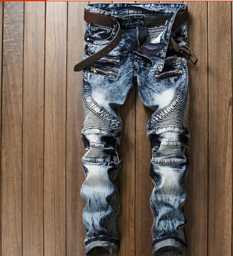 mens biker jeans with zippers
