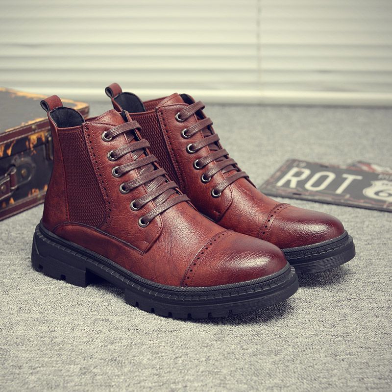 botines de cuero para hombre