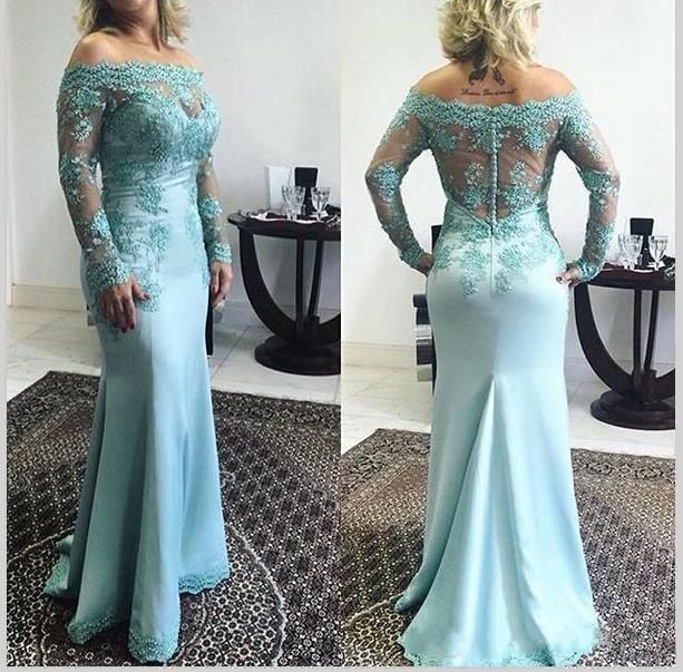 turquoise blue mother of the bride dress