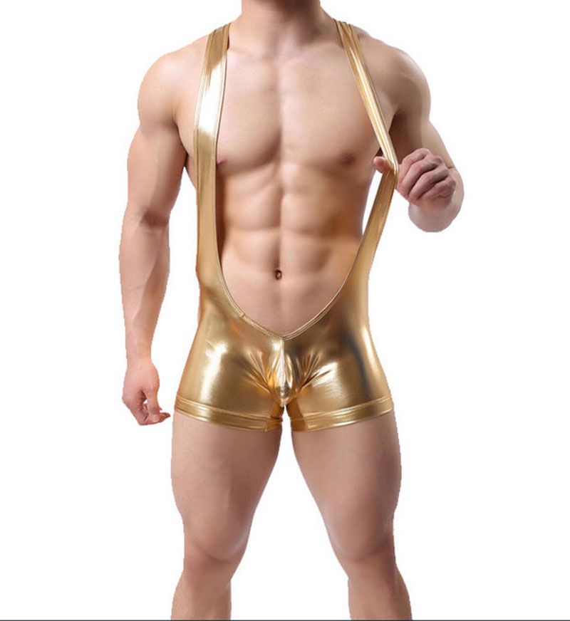 silver wrestling singlet