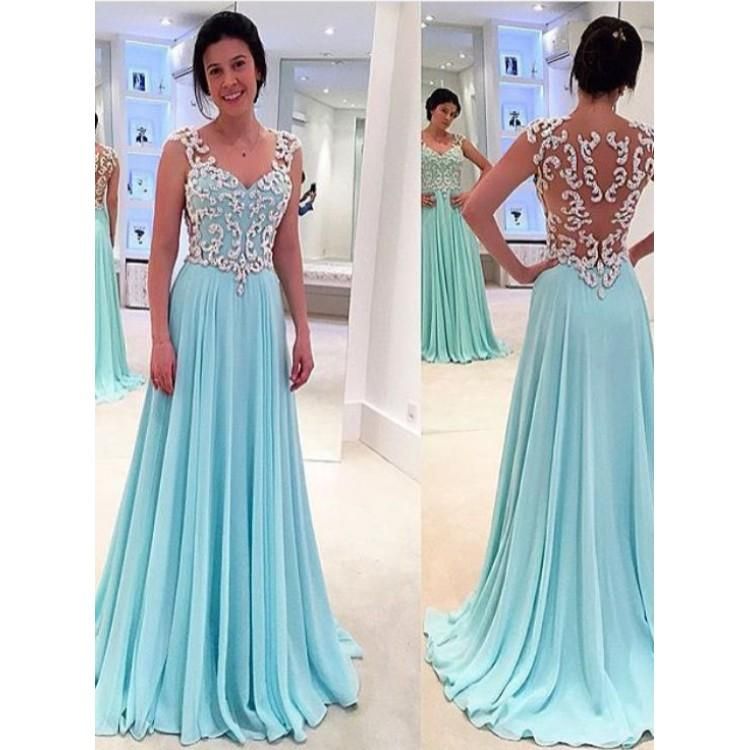 light blue sheer dress