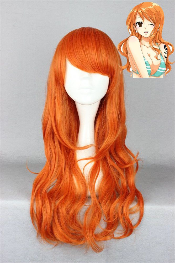 Nami One Piece Long Orange Women Girl Anime Halloween