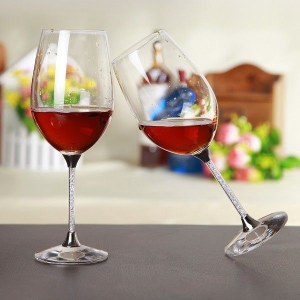 2019 Wine Cup Glass Goblet Crystals Rhinestones Decorating Wedding