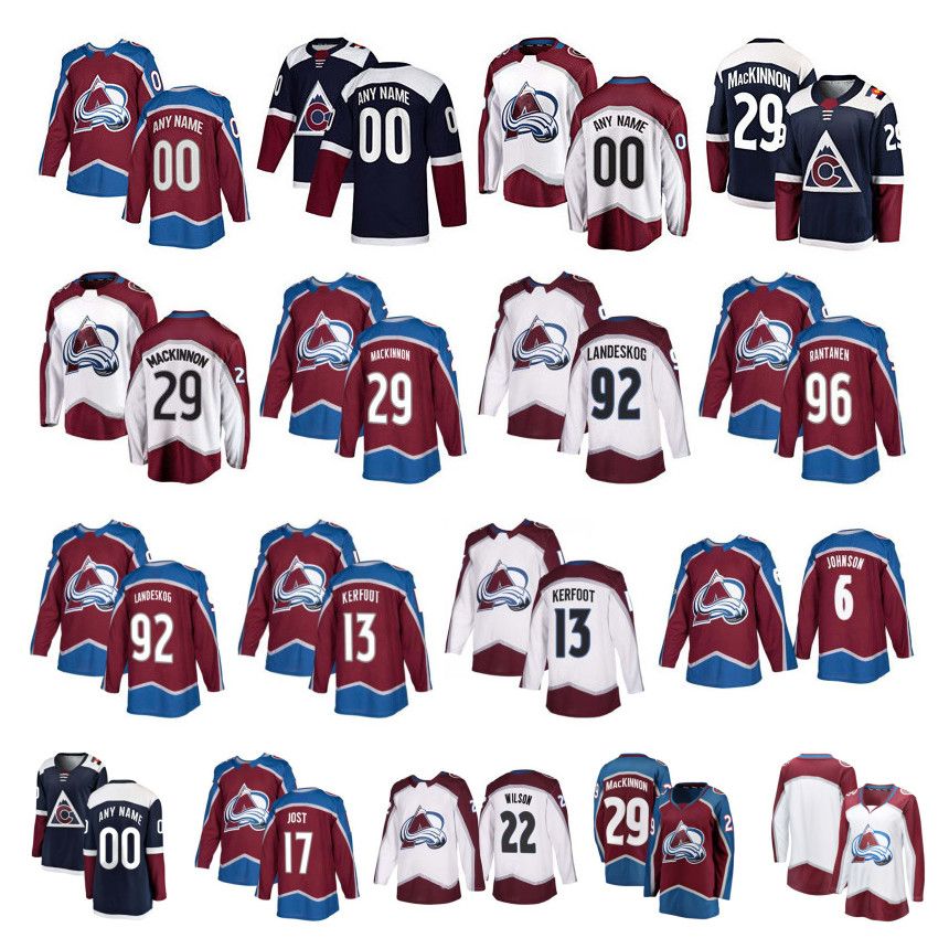 foot on colorado avalanche jersey