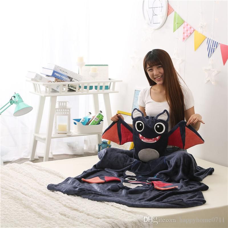 Little Monster Flannel Pillow Folding Multifunction Blanket And