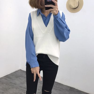 sweater vest womens outfit