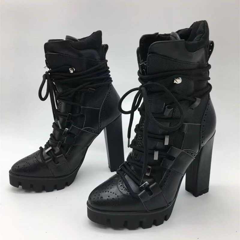 2018 Black Women Ankle Boots Sexy 