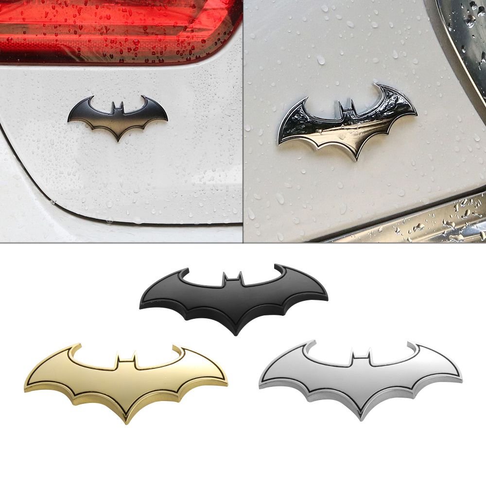 3D Metal Bat Car Emblem Auto Car Truck Motorcycle Badge Side Fender Tail Decals Silver 3D Metal Bat Car Emblem Auto Car Truck Motorcycle Badge Side Fender Tail Decals Silver