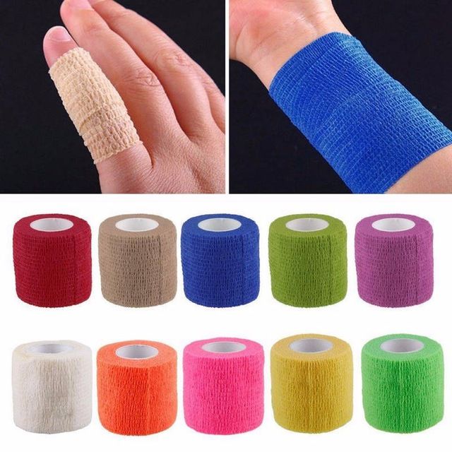 2021 5x4.5cm First Aid Health Care Bands Gauze Tapes Waterproof Breathable Self Adhesive Elastic
