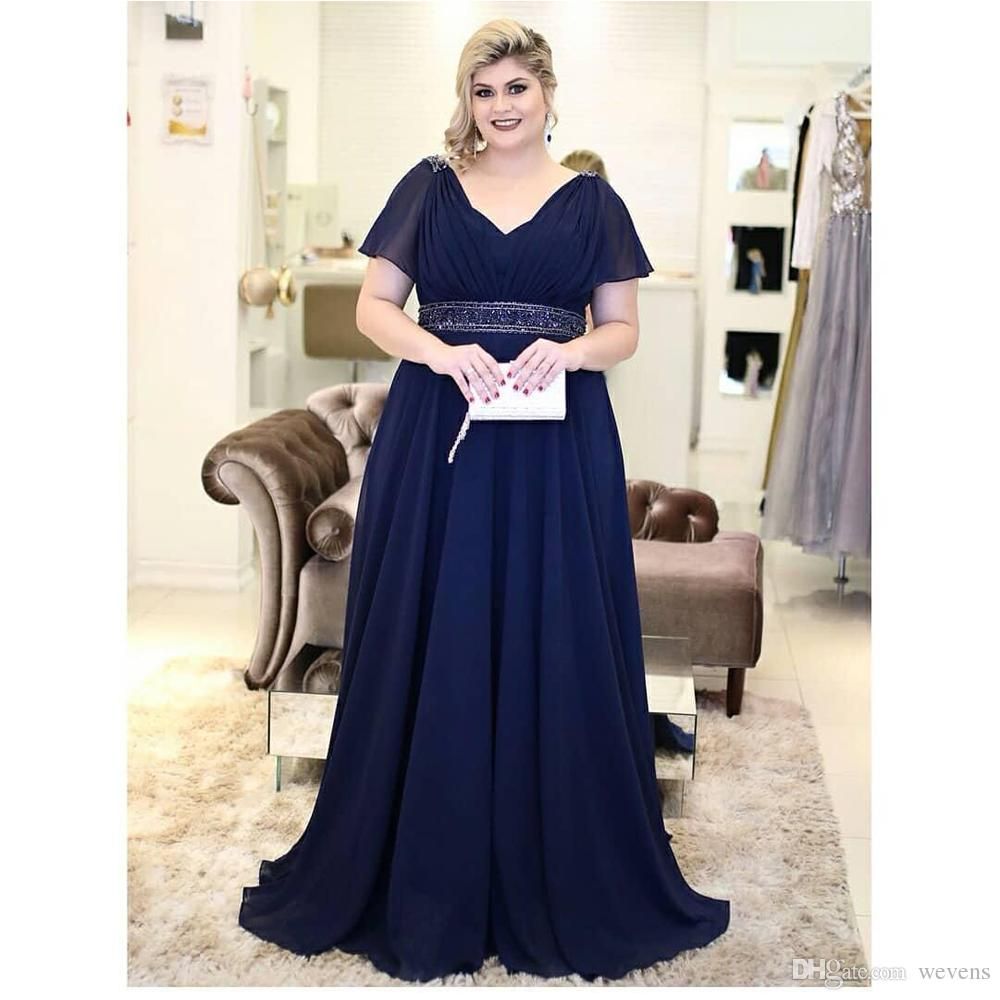 dark blue plus size dresses