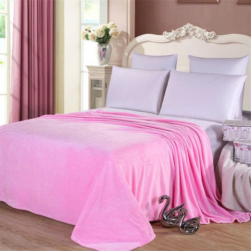 Spring Summer Fleece Bed Blanket Soft Warm C Fabric Fleece Bed Blanket Soft Warm