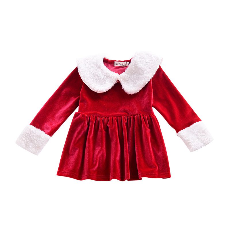 christmas red velvet dress
