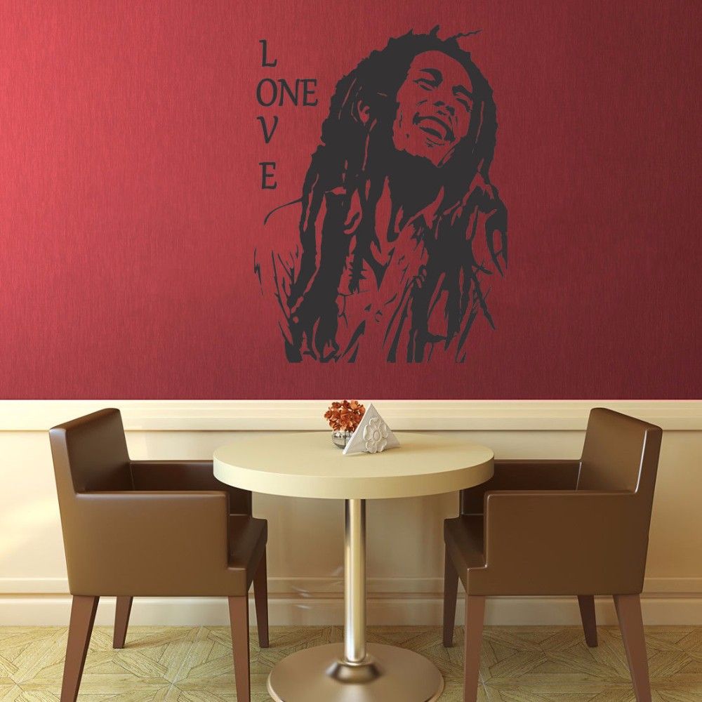 Bob Marley Reggae Rasta Jamaica Large Vinyl Transfer Stencil Decal