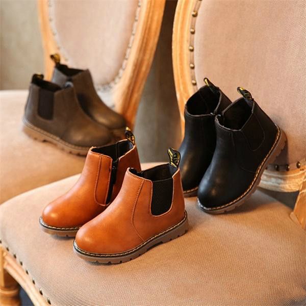 Kids Girl Autumn Baby Boys Oxford Shoes For Children Dress Boots Girls Fashion Martin Boots Toddler PU Ieather Boots Black Brown EU21 30 Black Boots