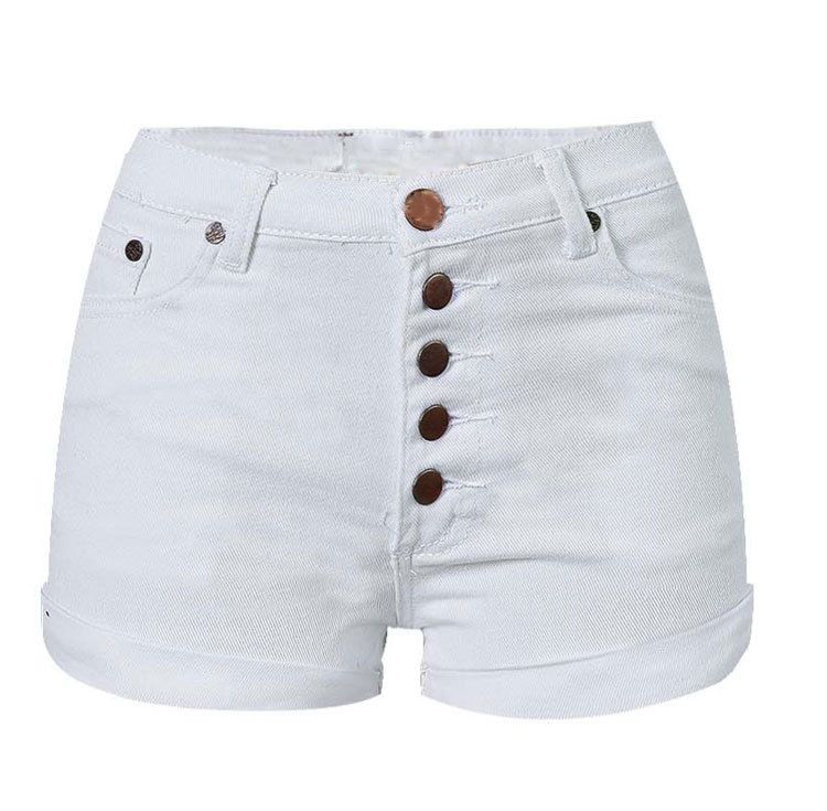 white high waisted shorts