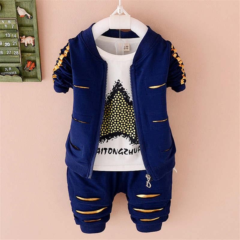 Spring Boys Girl Clothes Baby Solid Color Hoodies Pants Casual Cotton Outfits
