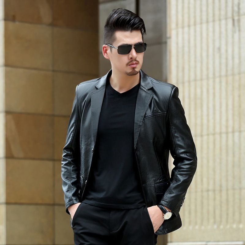 Wholesale Leather Jacket Men Spring And Autumn Jaqueta De Couro Masculina  Black Thin Casual Fashion Male Faux Leather Jacket 520 From Beautyoutfit,  $74.57 | DHgate.Com