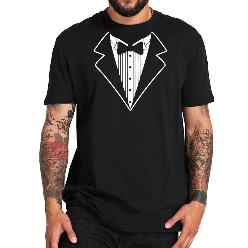 t shirt with tie printed on it