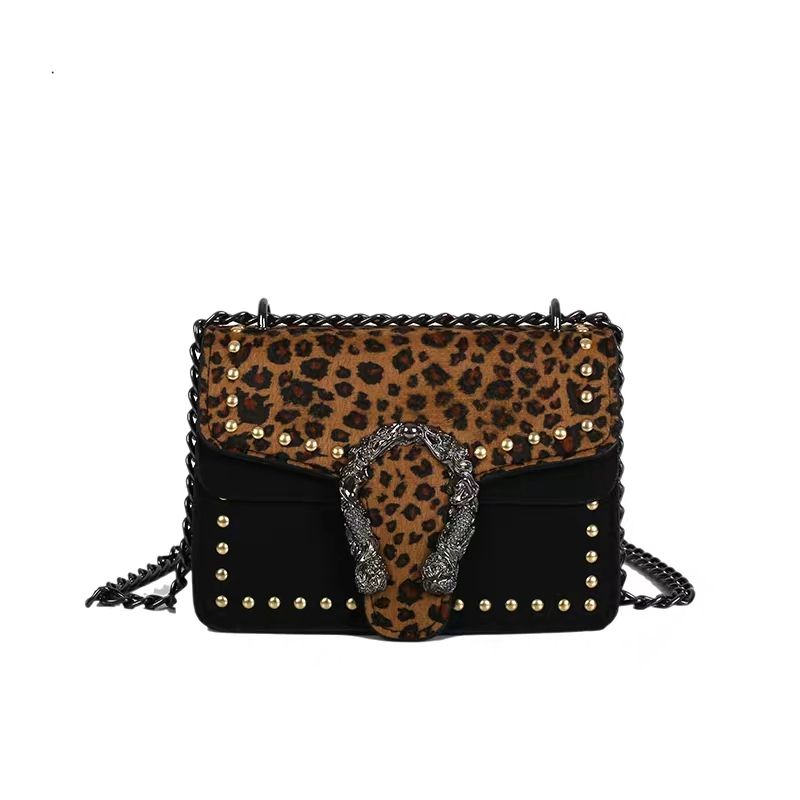 leopard chain bag