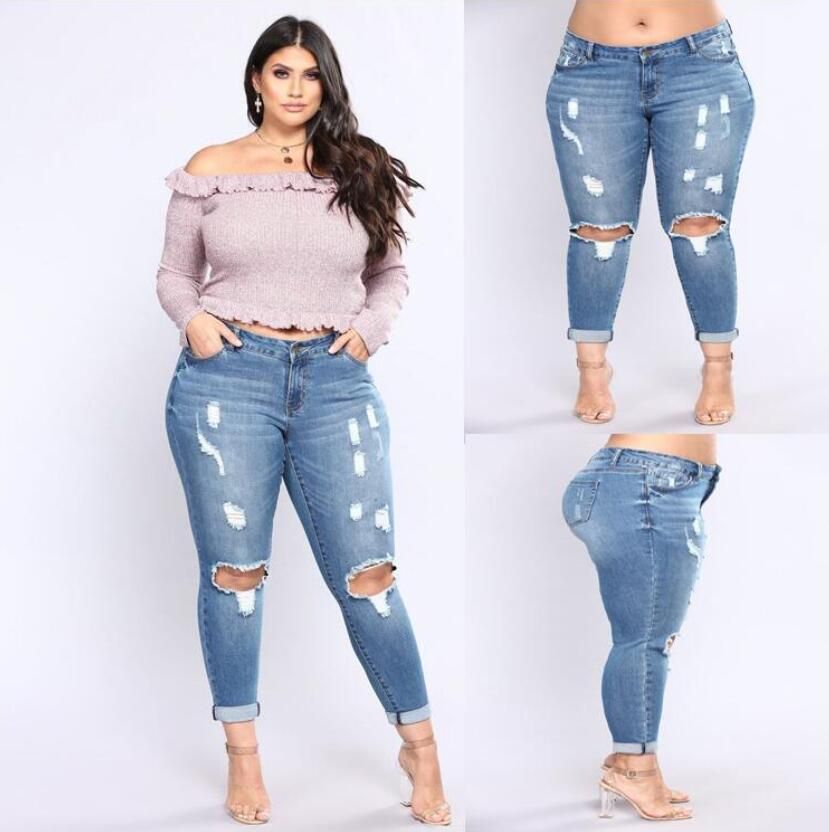 stretch plus size jeans