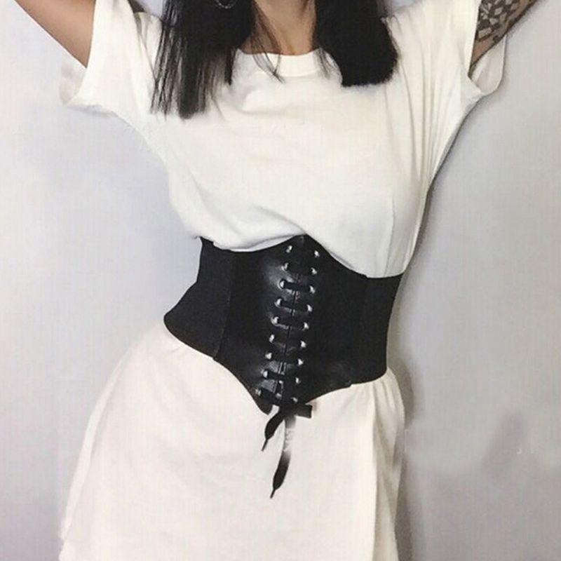 ceinture corset cuir femme