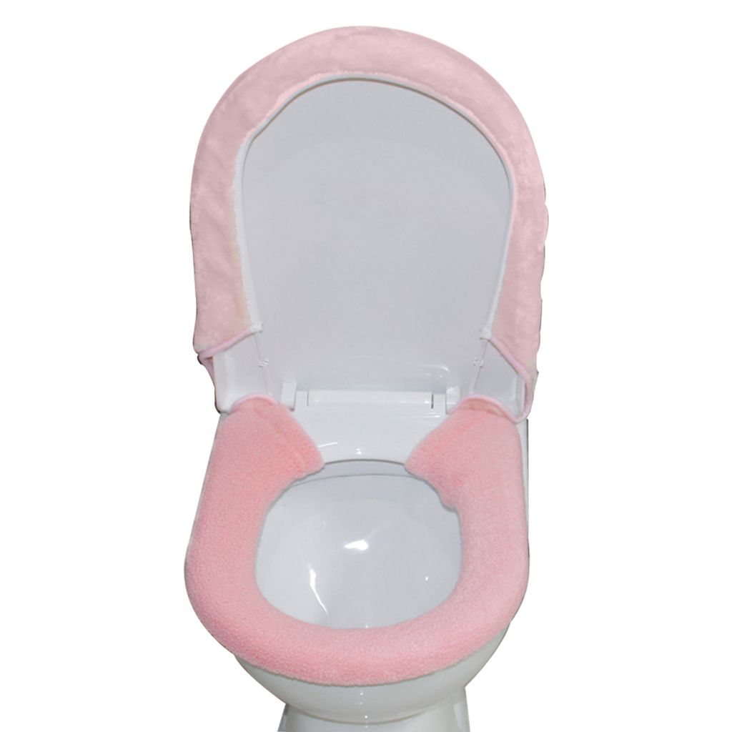 blue toilet lid cover