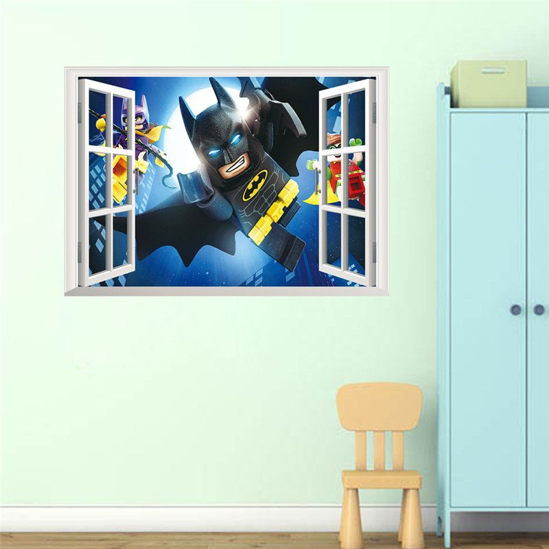 Compre Lego Batman Ventana Pegatinas De Pared Habitacion De Los