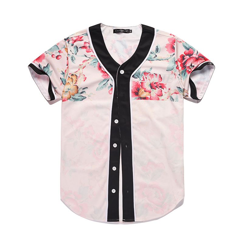 button up baseball jersey shirts