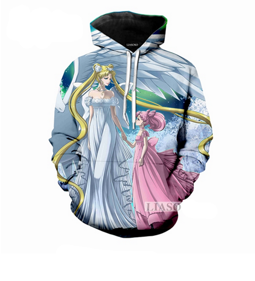 New Women Men Sailor Moon Galaxy Funny 3D Print Casual Hoodies Sweatshirt