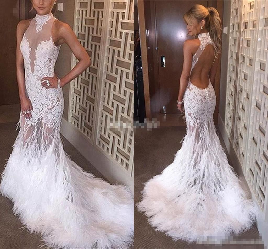 silver feather dress