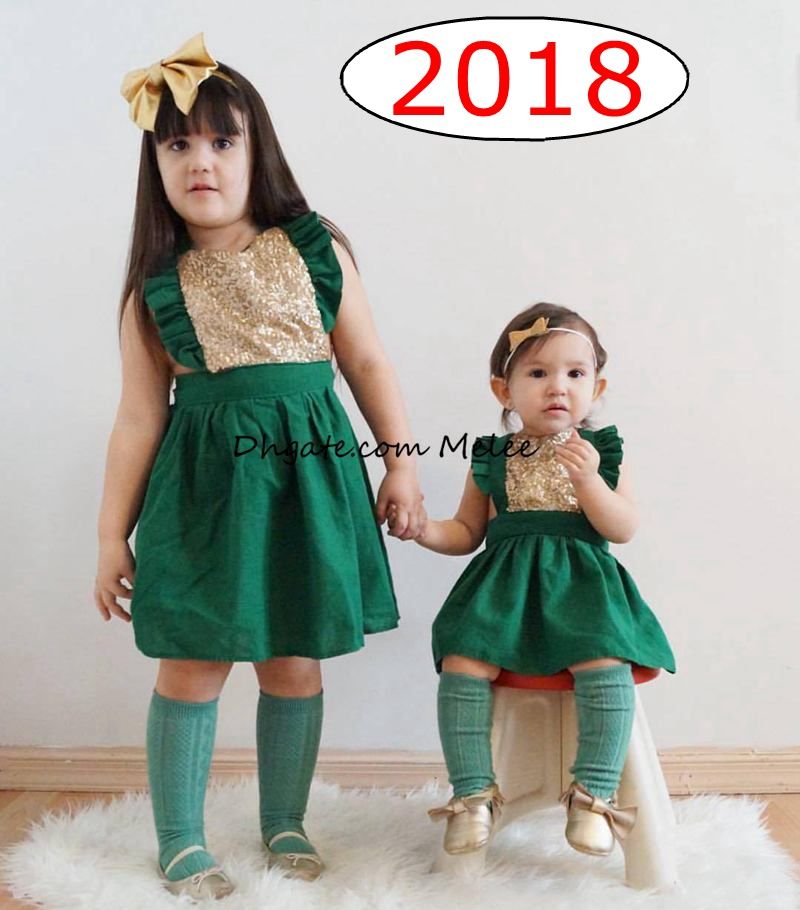 baby girl green christmas dress