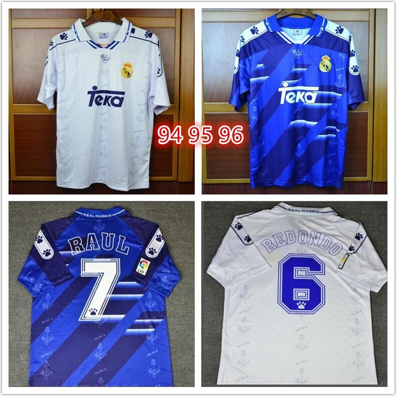 2021 94 95 96 Retro Soccer Jersey Real Madrid 7 Raul 9