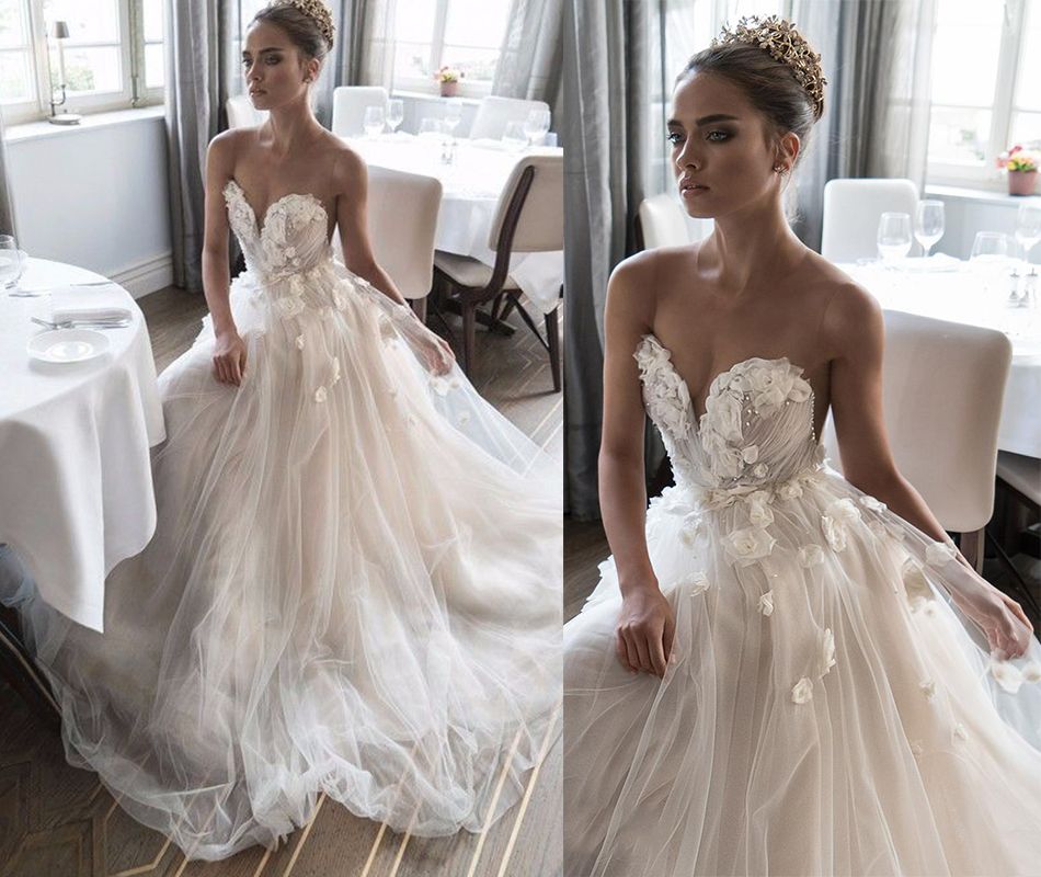 a line fitted wedding dresses