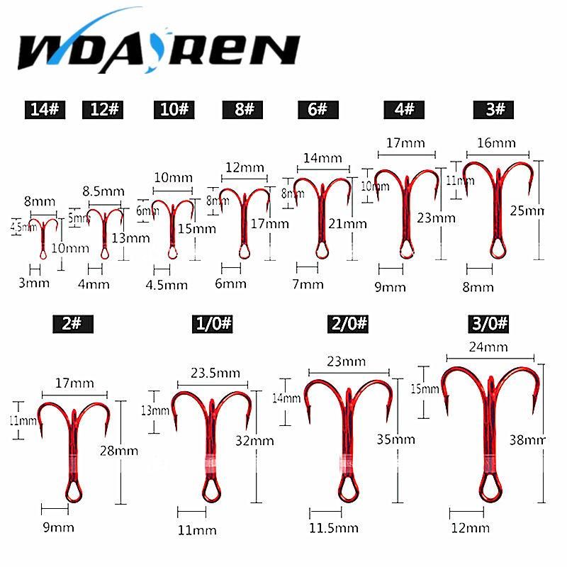 20pcs//lot Anchor Treble Hook Sea Fishing Hook High Carbon Steel Triple Hooks