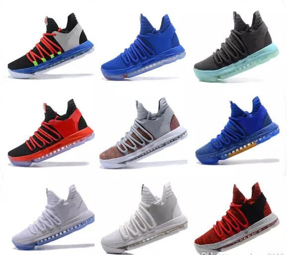 2018 KD 10 Multi-Color Oreo BHM Hombres Zapatos de Baloncesto KD X Elite Mid
