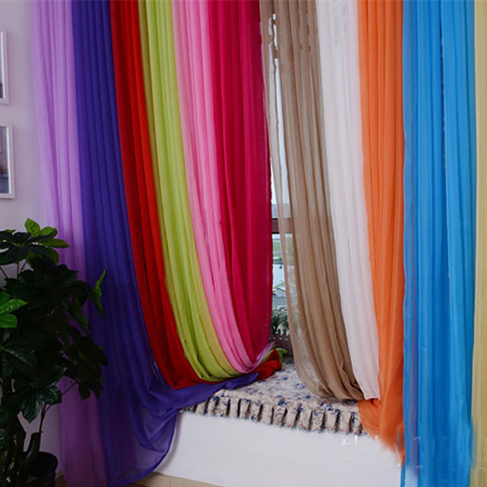 2019 Modern Pure Color Tulle Curtain For Living Room Purple Curtains For Children Bedroom Door Short Window Curtains Drapes Xtt From Icelly 21 68