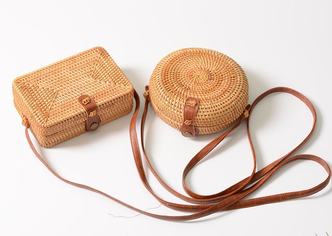 rattan purses